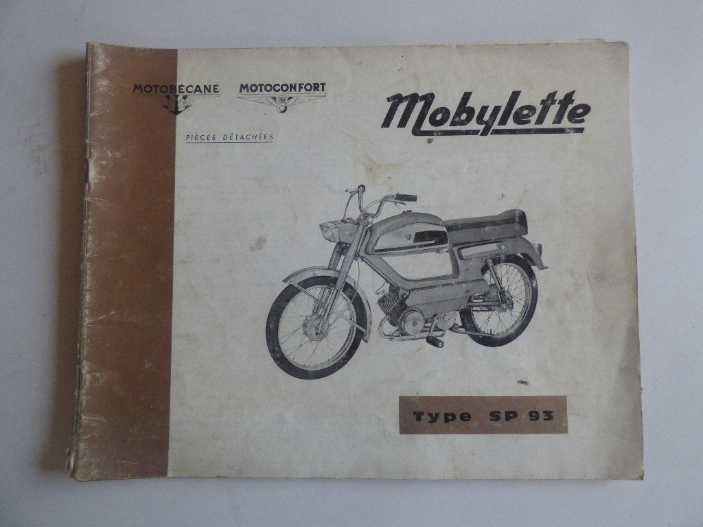 LISTE DES PIÈCES DE LA MOTOBECANE MOTOCONFORT TYPE SP 93, Vélos & Vélomoteurs, Enlèvement ou Envoi, Utilisé