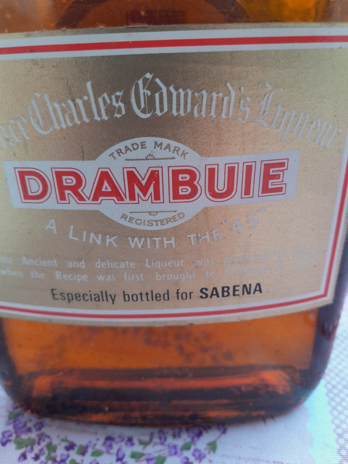 Drambuie, fles speciaal gemaakt voor Sabena, Ophalen of Verzenden, Nieuw, Overige typen