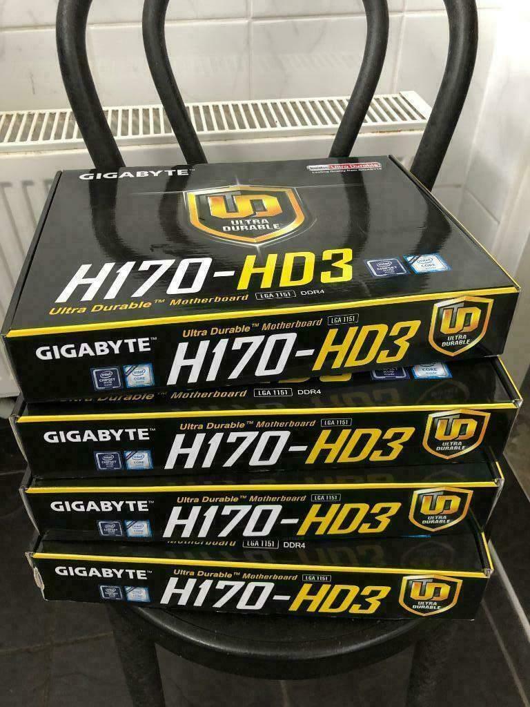 Gigabyte GA-H170-HD3 aangeboden (5 stuks) ook los te koop !!, LGA51, Verzenden, DDR4, Nieuw