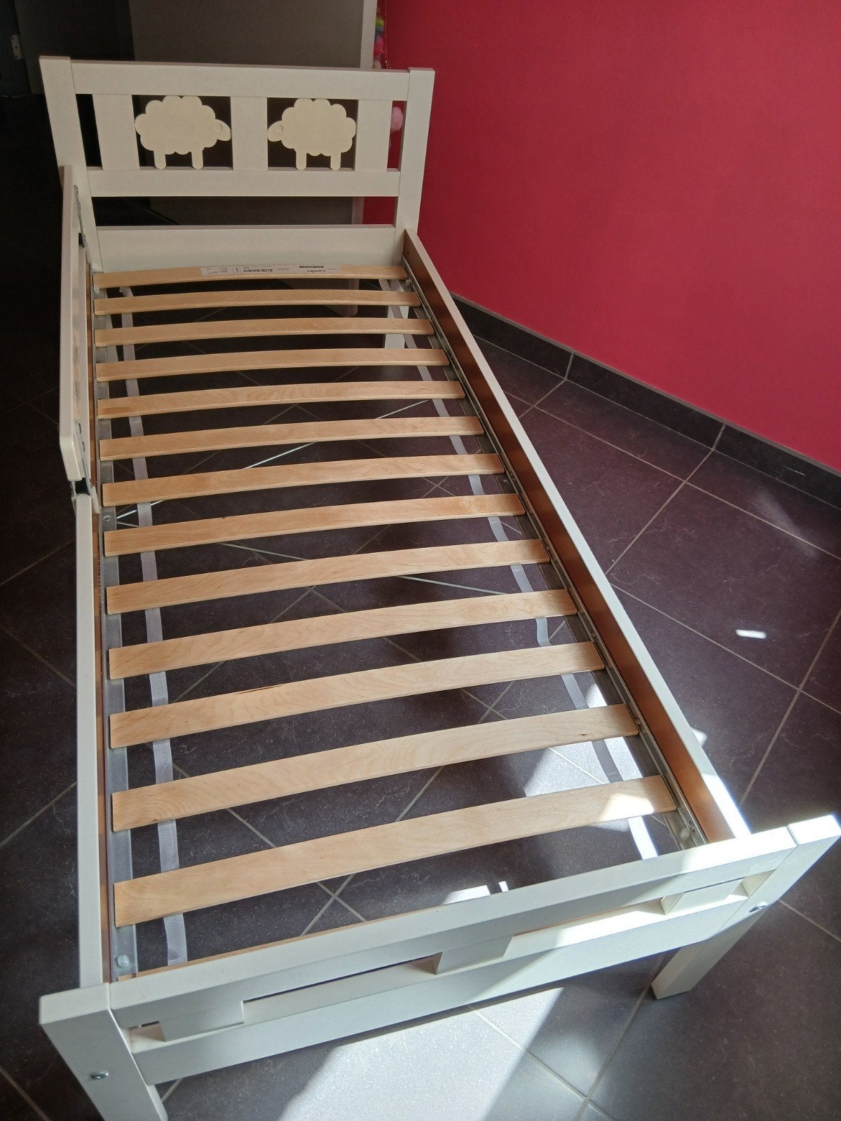 Peuterbed met lattenbodem en matras, Enlèvement, Sommier à lattes