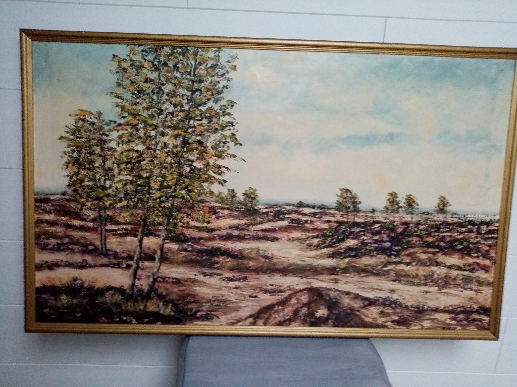 HEIDELANDSCHAP 1, Antiek en Kunst, Ophalen, Gesigneerd, Doek