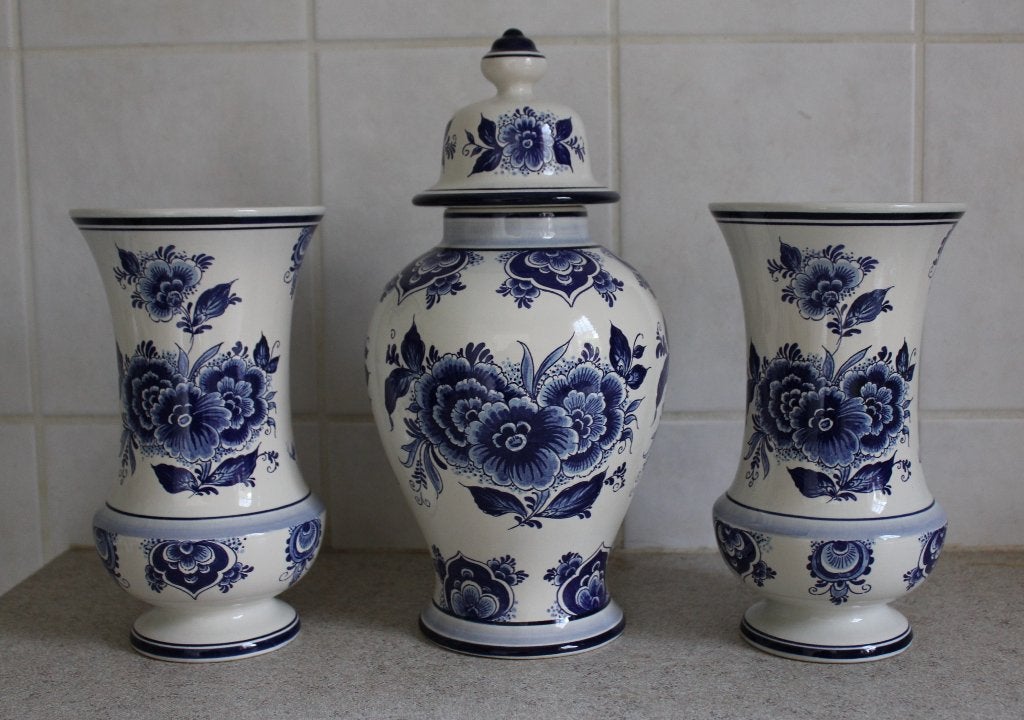 Kaststel Set Delftsblauwe vazen, Antiek en Kunst, Ophalen of Verzenden