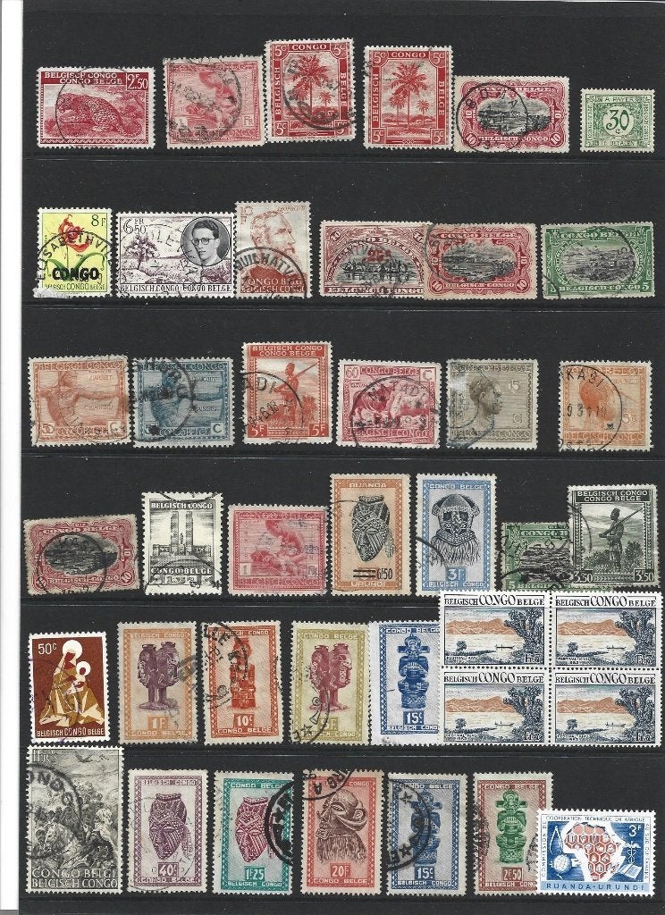 postzegels Belgisch Congo lot 1, Postzegels en Munten, Ophalen of Verzenden, Gestempeld, Gestempeld