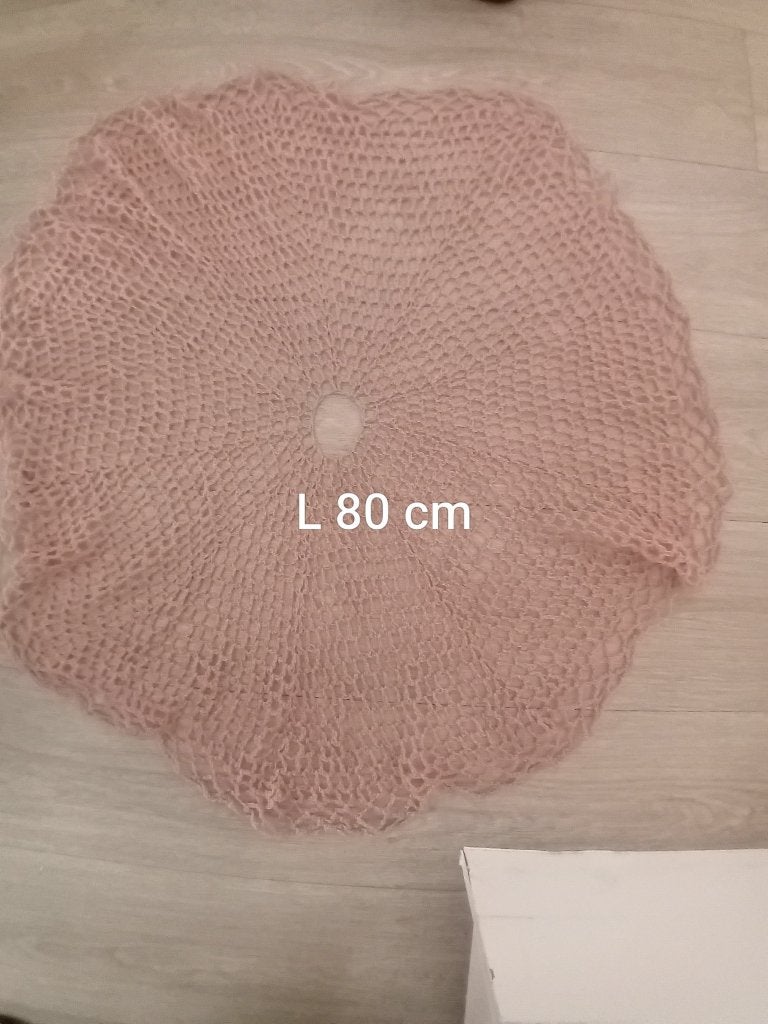 Nappe ronde en crochet vintage, Maison & Meubles, Nappe, Enlèvement ou Envoi, Lavable, 80 cm