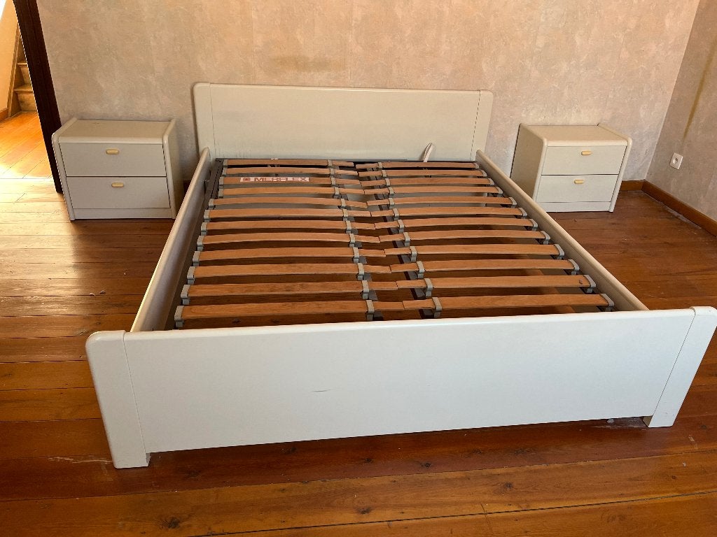 Bed met 2 nachtkastjes, Ophalen, Gebruikt, Tweepersoons, 200 cm