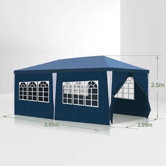 partytent donker blauw  nieuw nog in de doos aankoop was 70€, Ophalen, Partytent, Minder dan 4 meter, Nieuw