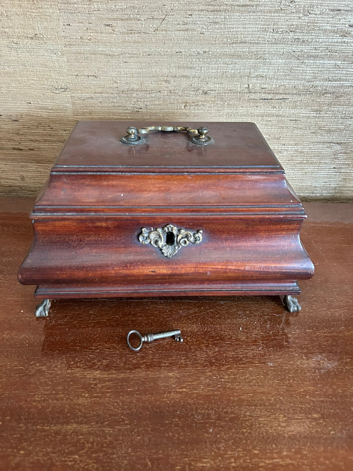 Boîte à bijoux ancienne, Enlèvement ou Envoi, Utilisé, Avec serrure