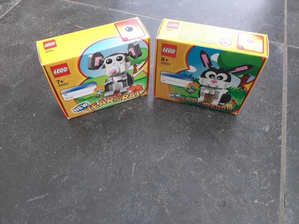 LEGO 40355  jaar van de Rat en 40575 Jaar van het Konijn, Overige thema's, Lego, Nieuw, Ophalen of Verzenden