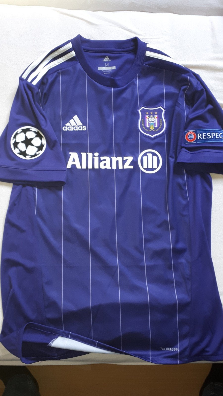 Match prepared shirt Anderlecht Kums Champions League, Verzamelen, Ophalen of Verzenden, Shirt