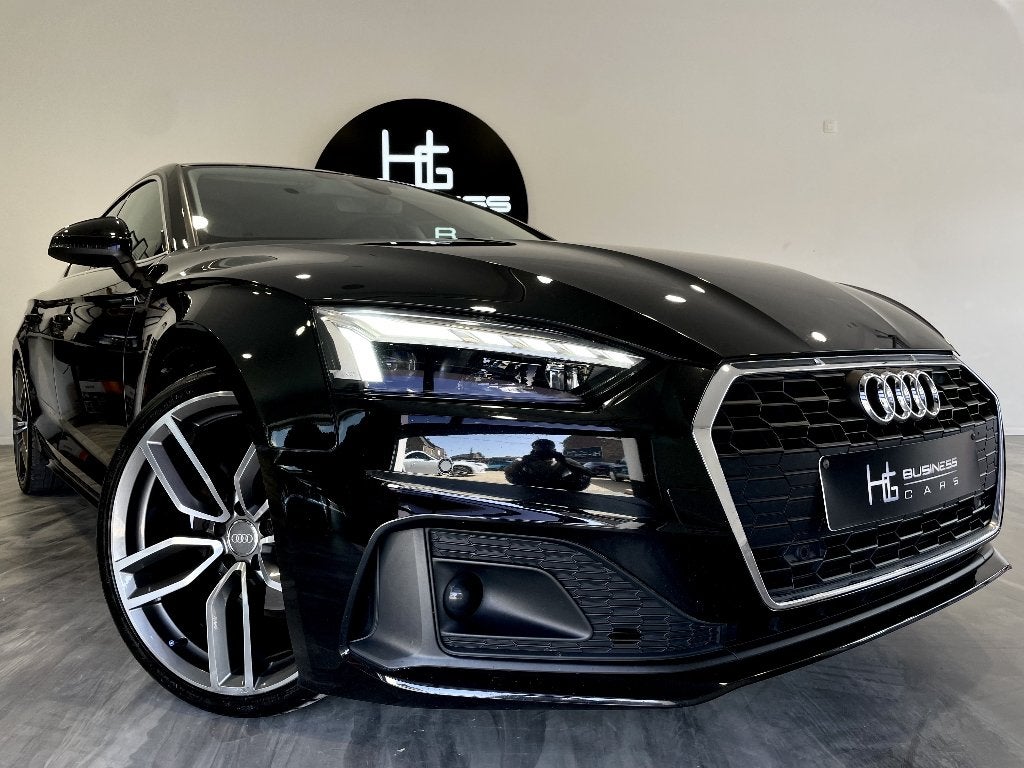 Audi A5 SPORTBACK/ S-TRONIC/ PACK SPORT/ VIRTUAL COCKPIT, Auto's, Audi, 4 cilinders, Zwart, Leder, Bedrijf