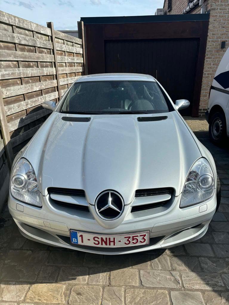 Mercedes SLK200 komp cabriolet, Auto's, Achterwielaandrijving, Zwart, Cabriolet, Handgeschakeld