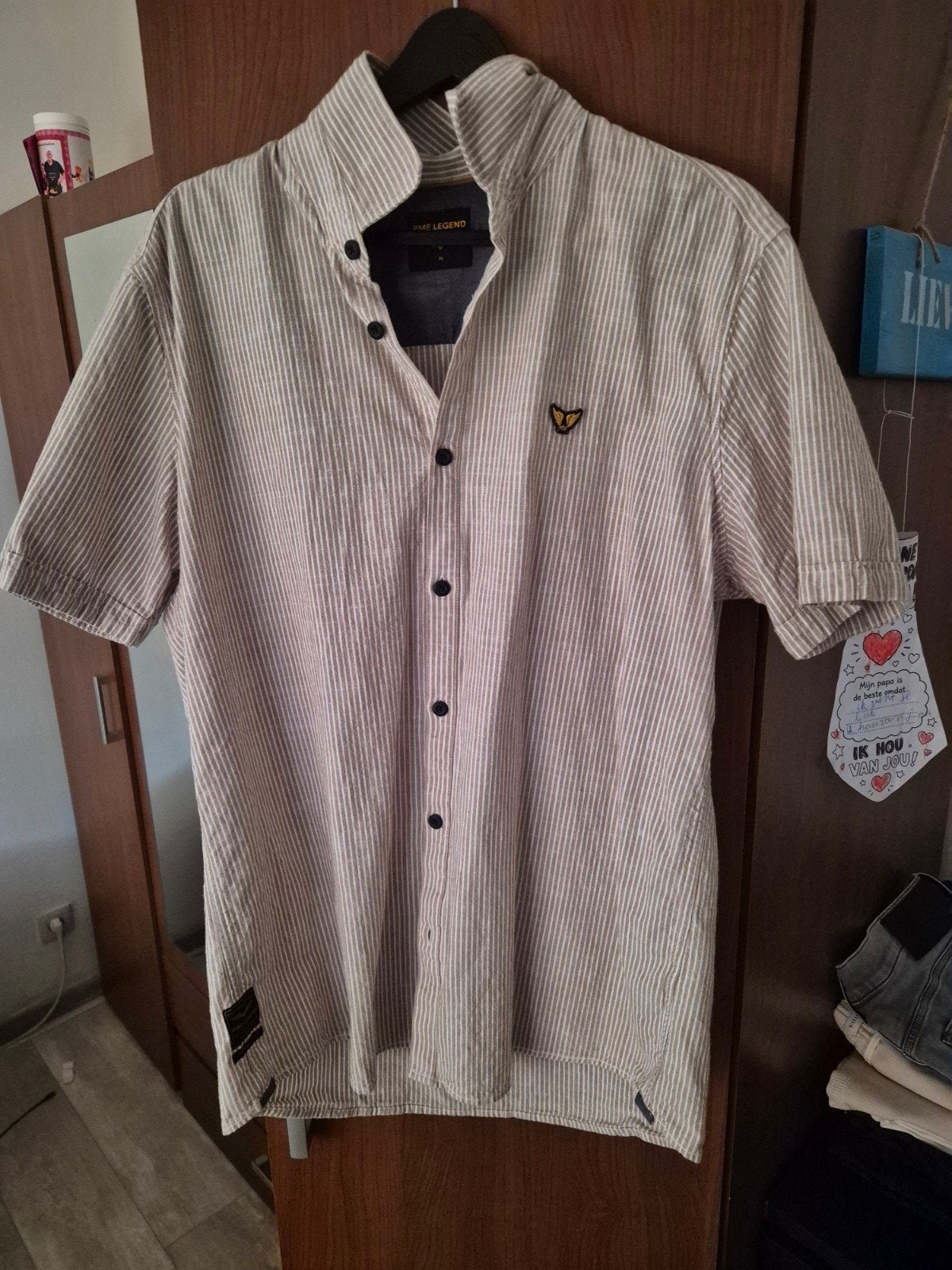 PME Legend Korte Mouw Overhemd – XL –  Nieuw, Kleding | Heren, Overhemden, Ophalen, Beige, Nieuw, PME Legend