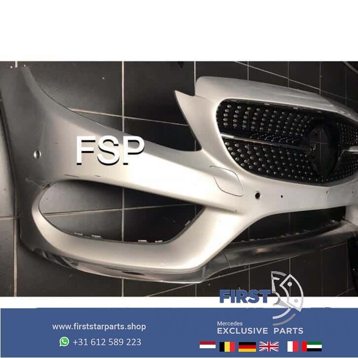 Mercedes AMG Voorbumper + diamond gril Mercedes C Klasse 43, -, Utilisé, -, -