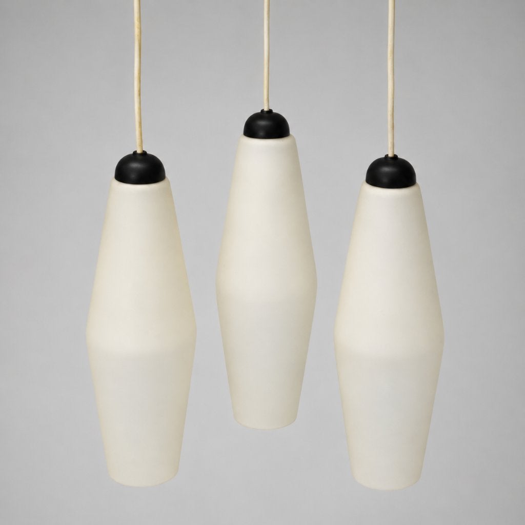 Vintage design hanglamp jaren '60 '70 retro plafondlamp, Maison & Meubles, Lampes | Suspensions, Verre, Envoi