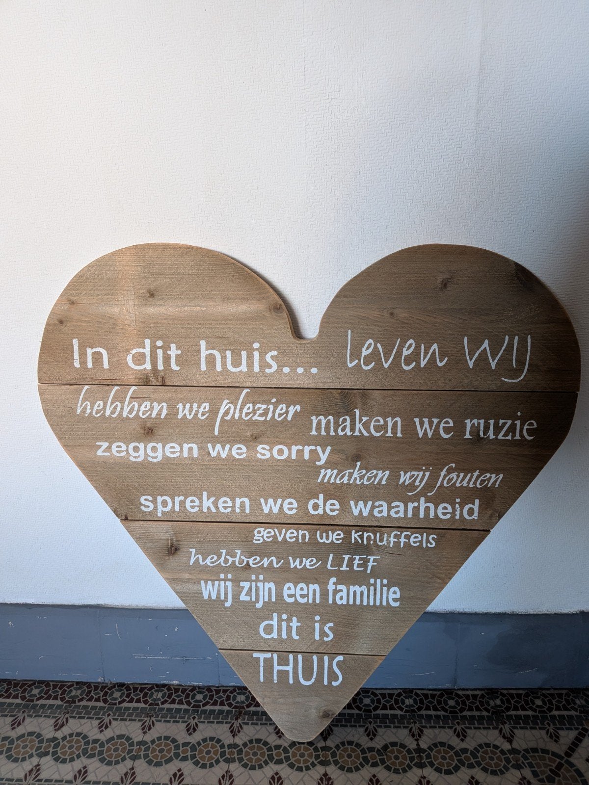Spreuk 74cm groot, Ophalen
