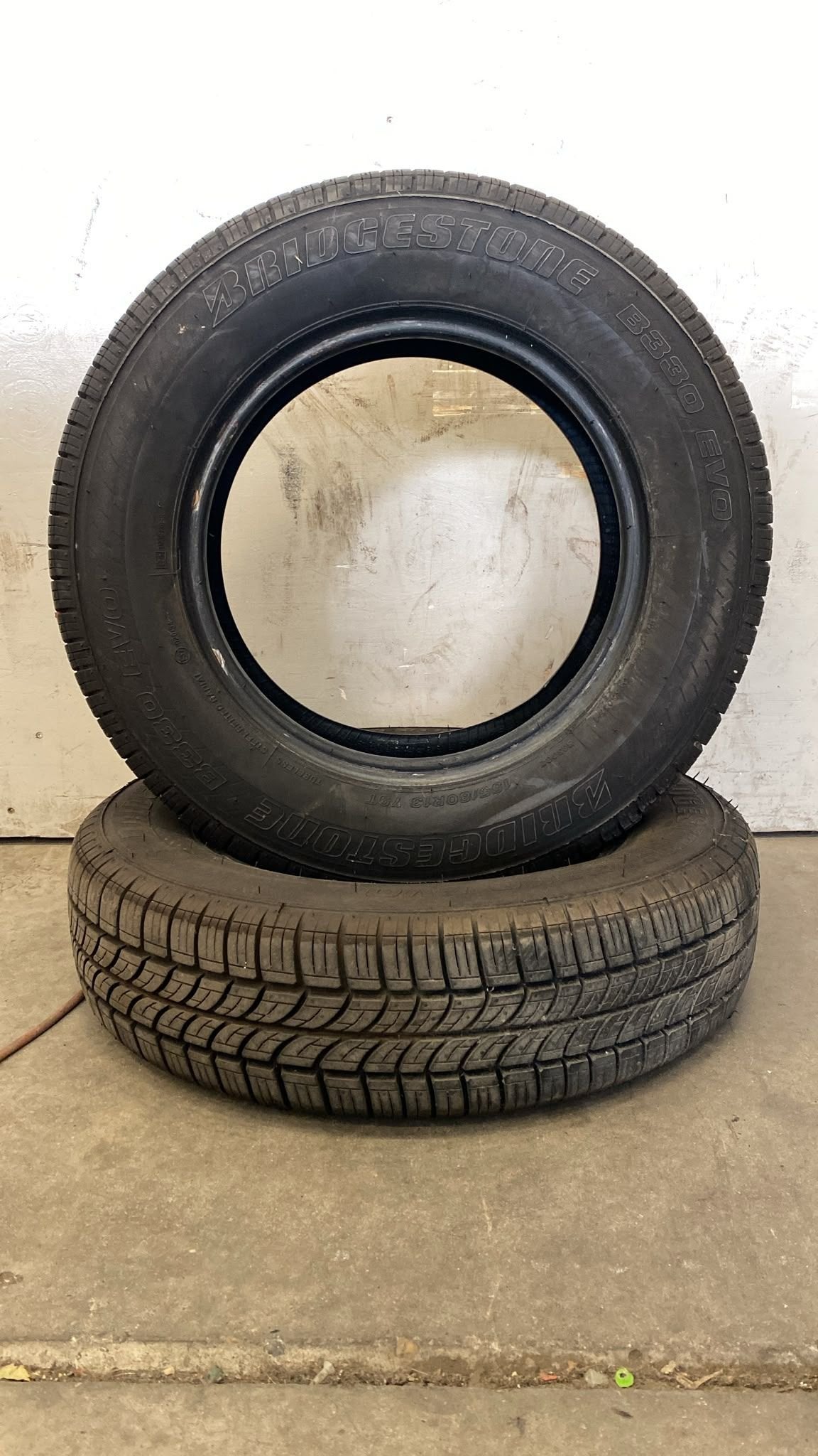 155-80-13 79T Bridgestone B330 Evo Allseason banden - Set 30, Gebruikt, -, -, Ophalen of Verzenden