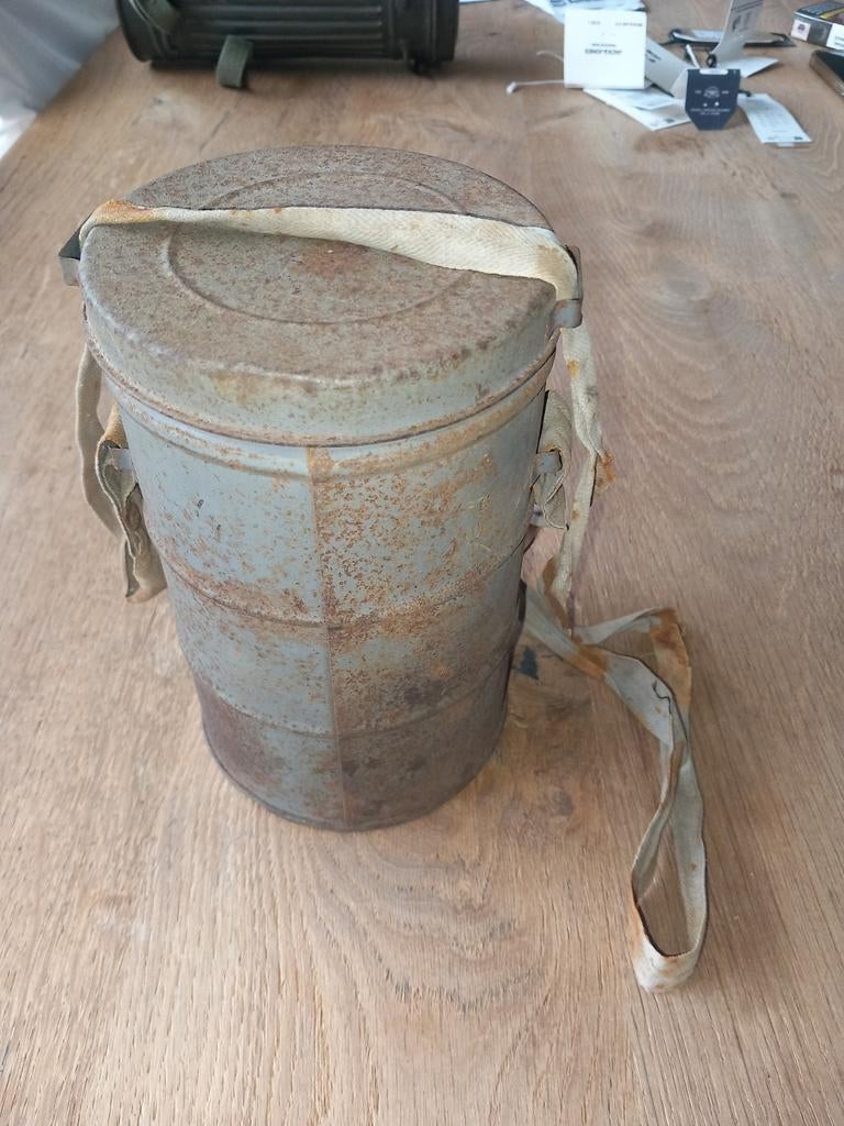 === Zeldzaam Belgisch Gasmasker WO2 === origineel, Ophalen of Verzenden