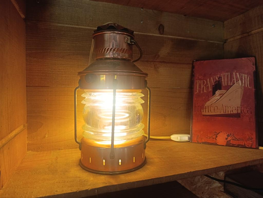 Prachtige Antieke Koperen Scheepslamp - Ankerlicht - Made in, Ophalen