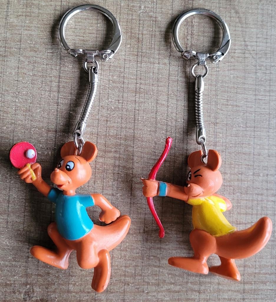 Walibi: 2 oude sleutelhangers, Collections, Porte-clés, Enlèvement ou Envoi, Comme neuf, Peluche ou Figurine