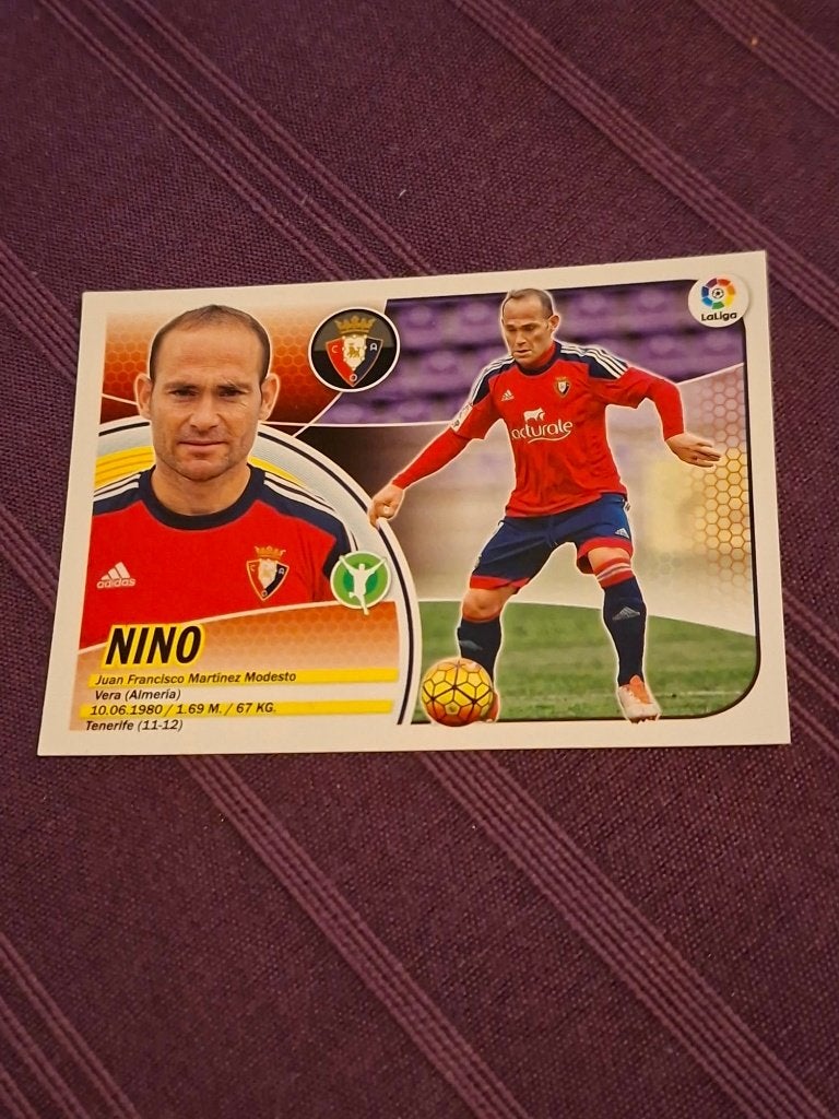 Panini / Sticker : Nino / Osasuna / 2016-2017, Ophalen of Verzenden, Nieuw, Poster, Plaatje of Sticker