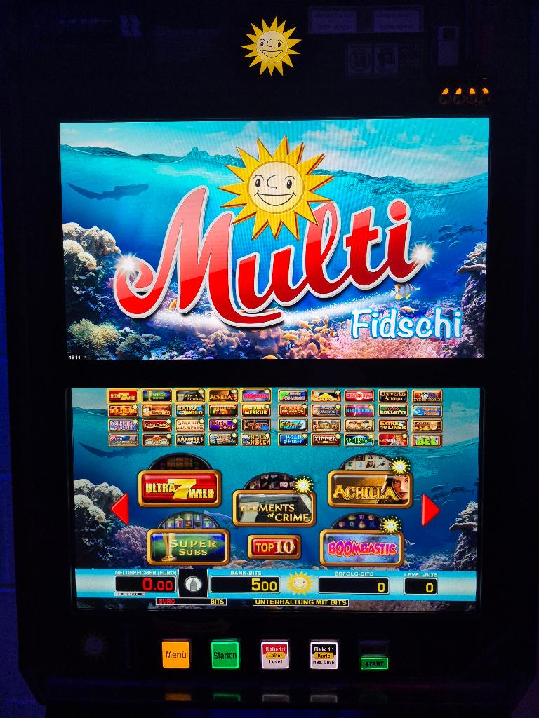 Casino speelautomaat MERKUR met 3 X 40 spellen, Collections, Machines | Machines à sous, Comme neuf, Euro, Avec clés, Enlèvement
