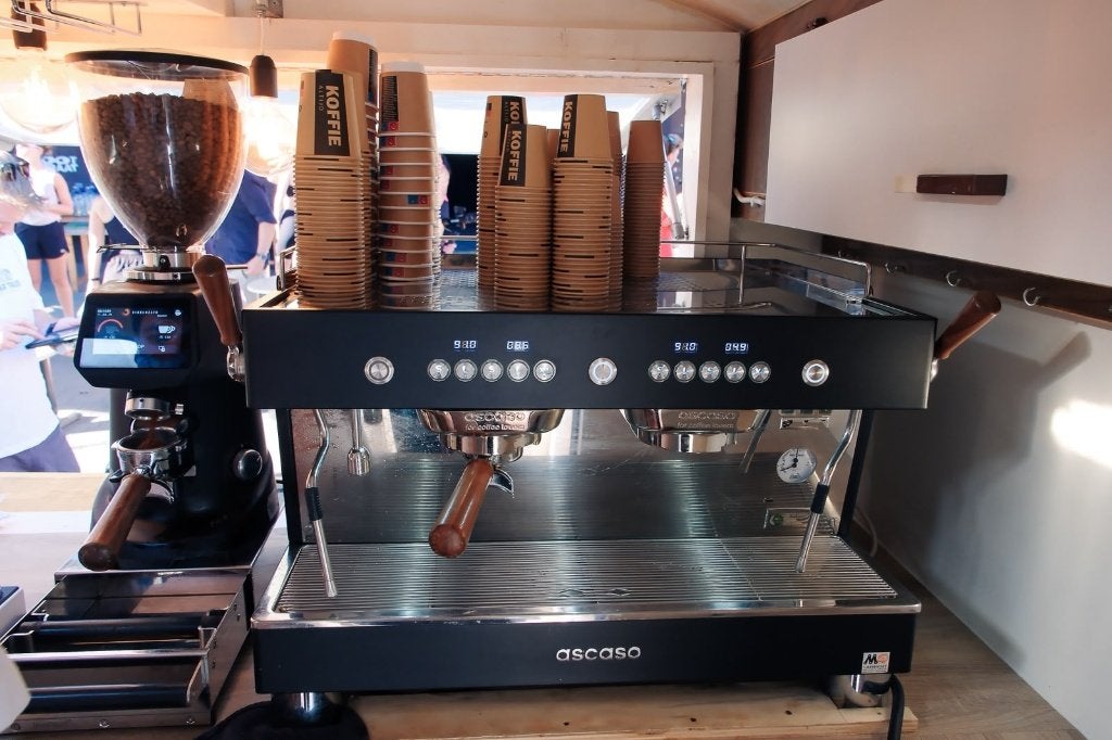 Ascaso Barista T Plus espressomachine, Ophalen, Gebruikt, Gemalen koffie, Stoompijpje