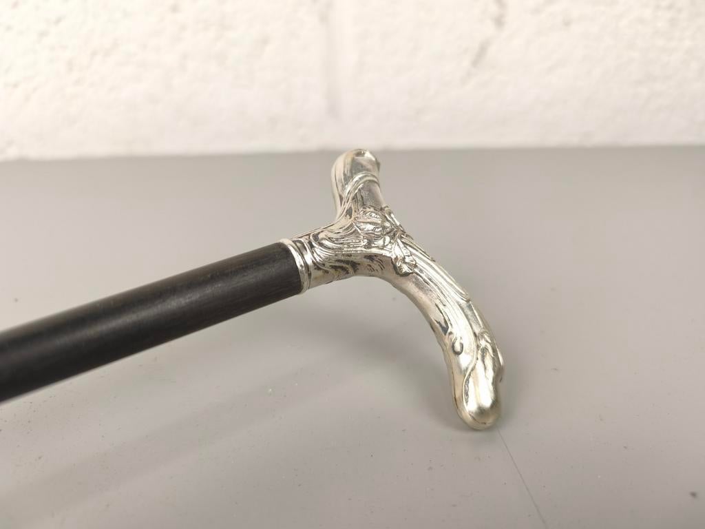 Zilveren art nouveau wandelstok, Antiek en Kunst, Antiek | Zilver en Goud, Zilver, Ophalen of Verzenden