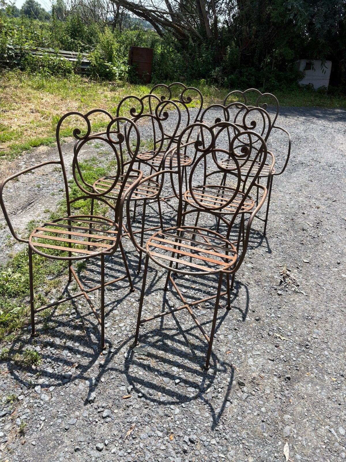 6 chaises de jardin fer, Enlèvement ou Envoi