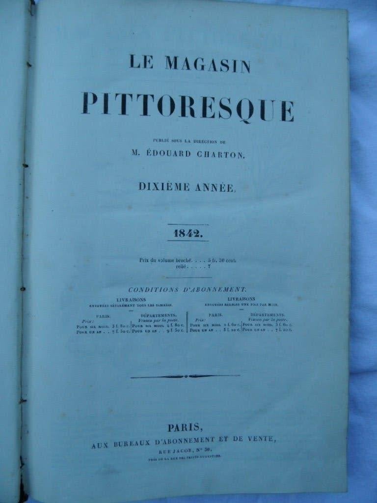 Le magasin pittoresque 1842, Antiquités & Art, Enlèvement ou Envoi, Edouard Charton