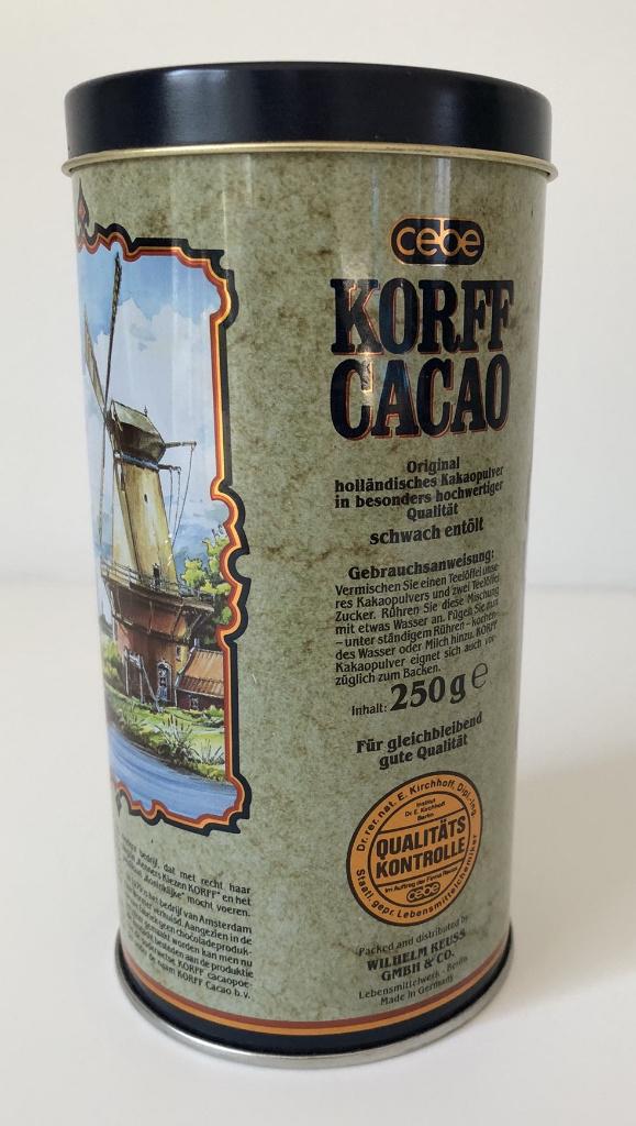 Korff Cacao bewaarblik, Ophalen of Verzenden, Zo goed als nieuw, Overige, Overige merken