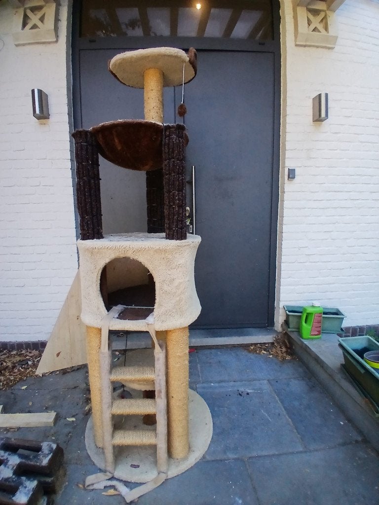 kattenpaal, krabpaal kat, Ophalen, Gebruikt, Krabpaal