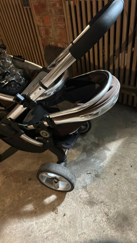 Dubbele buggy icandy bruin, Kinderen en Baby's, Gebruikt, Duowagen, Ophalen, Kinderwagen