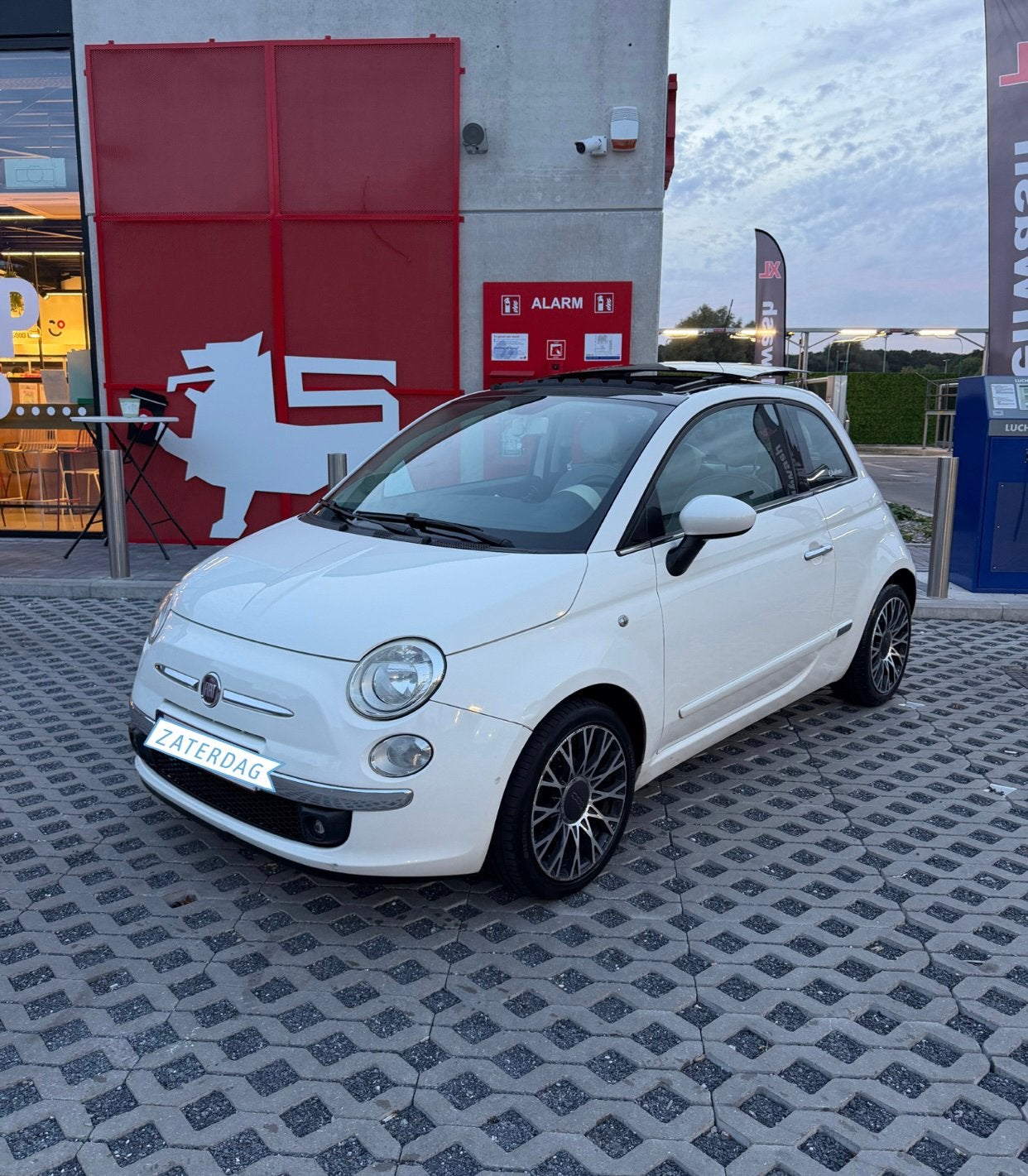 FIAT 500 1.2 BENZINE | 2009 | 103DKM | OPEN DAK | AIRCO, Autos, Achat, 50 kW, Boîte manuelle, Particulier