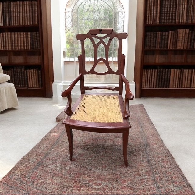 Chaise de bibliothèque ancienne unique avec dossier réglable, Antiquités & Art, Enlèvement