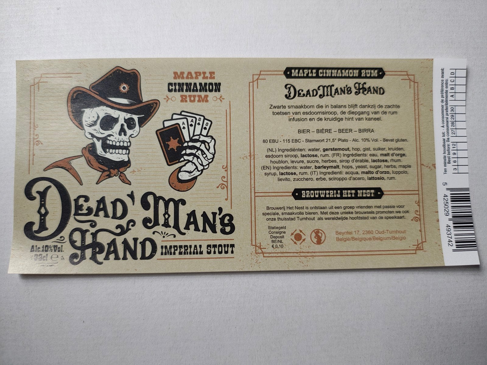 Étiquette de bière : Dead Man's Head (The Nest), Collections, Enlèvement ou Envoi, Neuf, Autres marques
