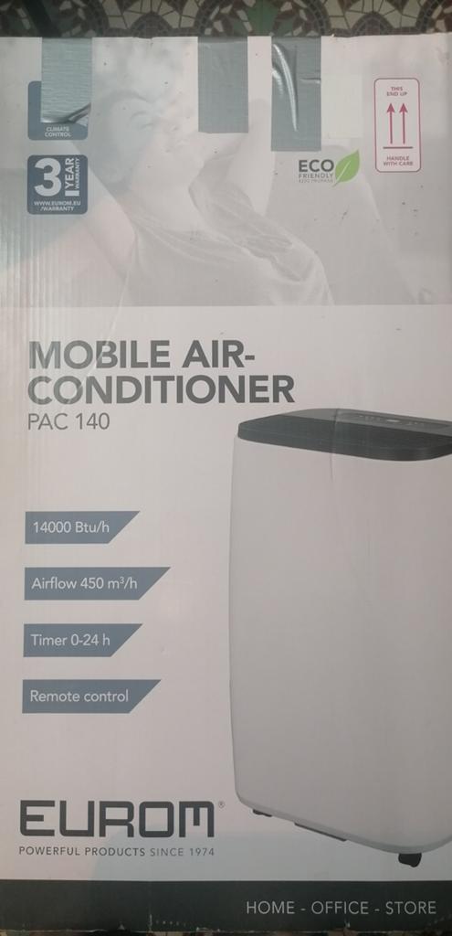 Mobile airco /EUROM PAC 140, Elektronische apparatuur, Airco's, Zo goed als nieuw, Mobiele airco, 100 m³ of groter, Koelen en Ontvochtigen