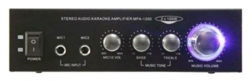 Stereo karaoke versterker Zwart 004-B, Enlèvement ou Envoi, Neuf
