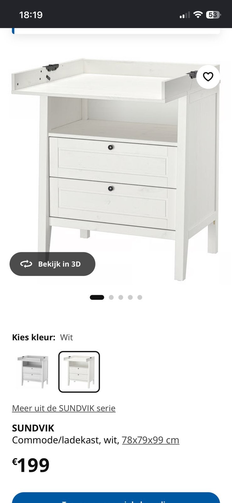 Verzorgingstafel ikea, Enfants & Bébés, Chambre d'enfant | Commodes & Armoires, Enlèvement ou Envoi, Comme neuf