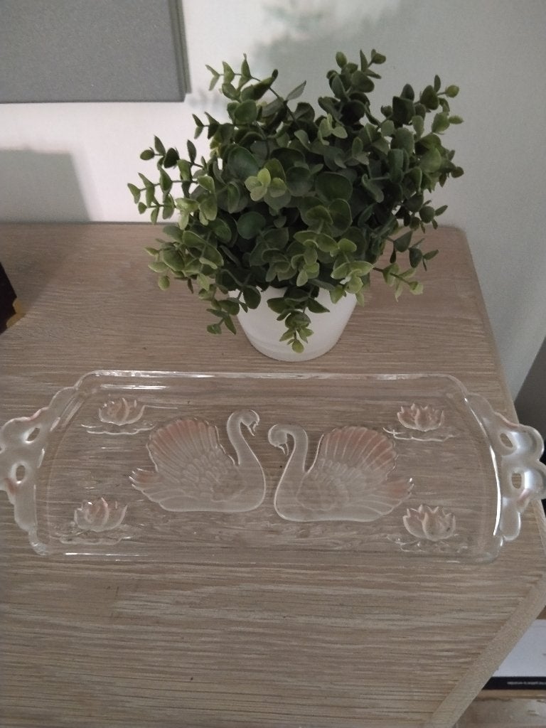 vintage glazen schotel, Enlèvement ou Envoi, Comme neuf, Verre, Vintage