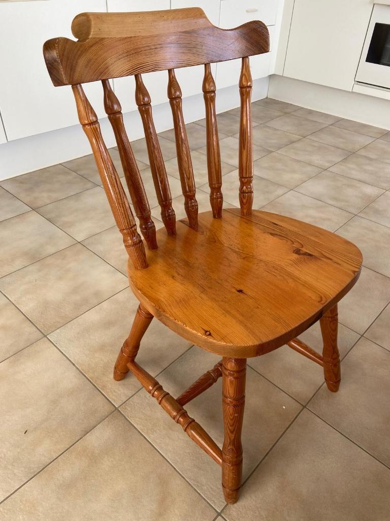 6 Landelijke Keukenstoelen, Enlèvement, Utilisé, Bois, Cinq, Six Chaises ou plus
