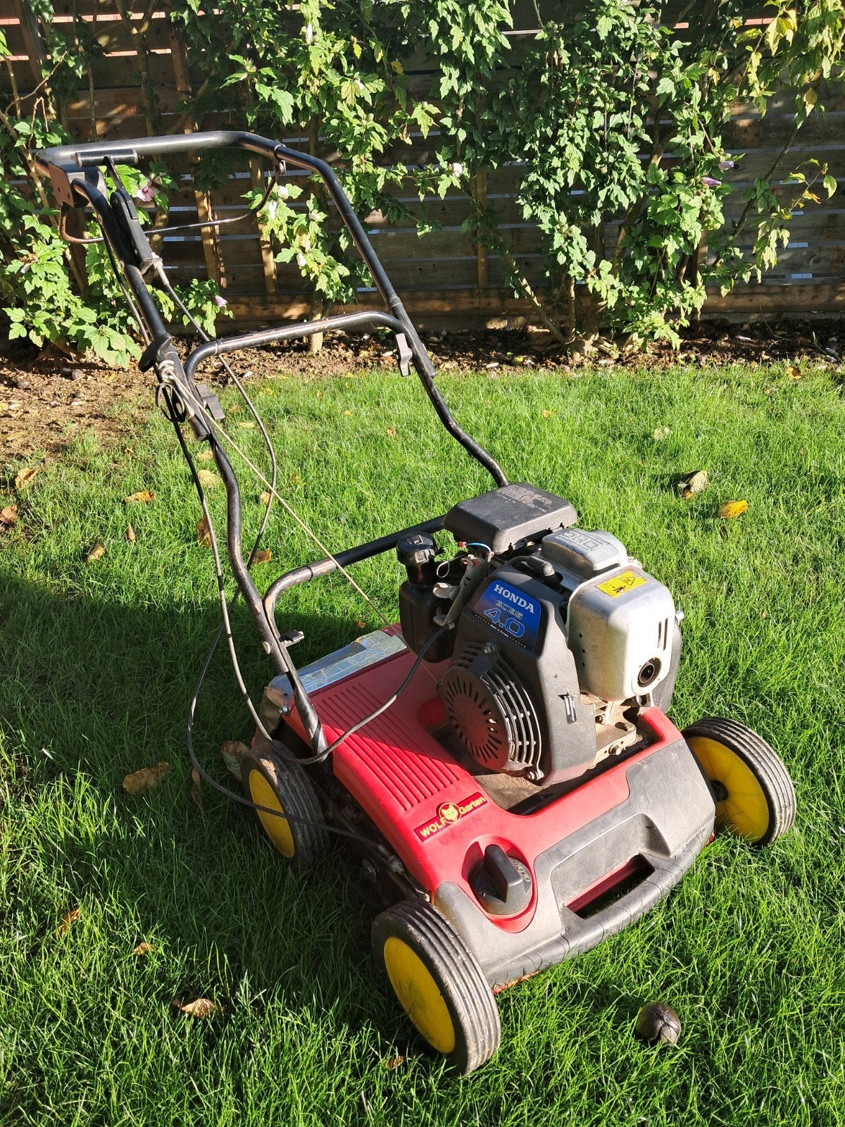 HONDA verticuteermachine 45CM, Ophalen, Zo goed als nieuw, 40 t/m 49 cm, Benzine-grasmaaier