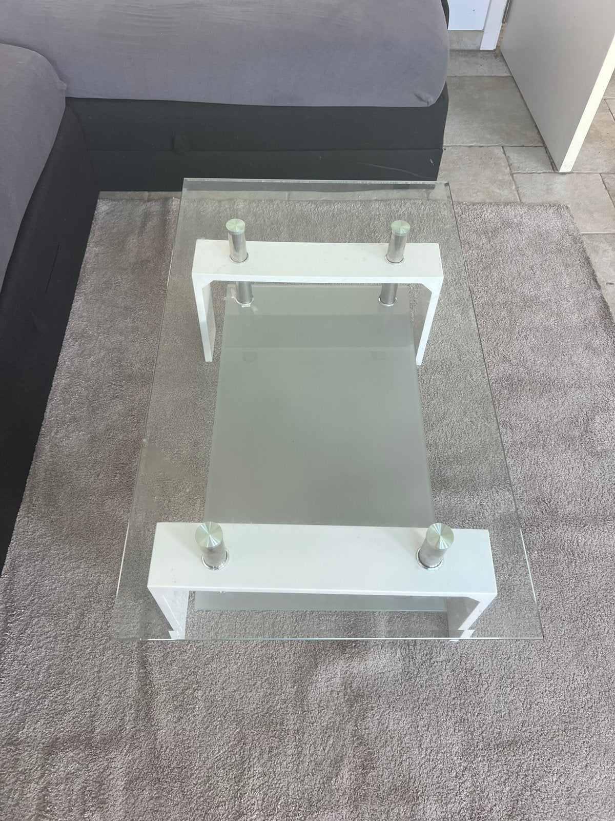 Table en verre, Maison & Meubles, Quatre personnes, Chic, 50 à 100 cm, Verre
