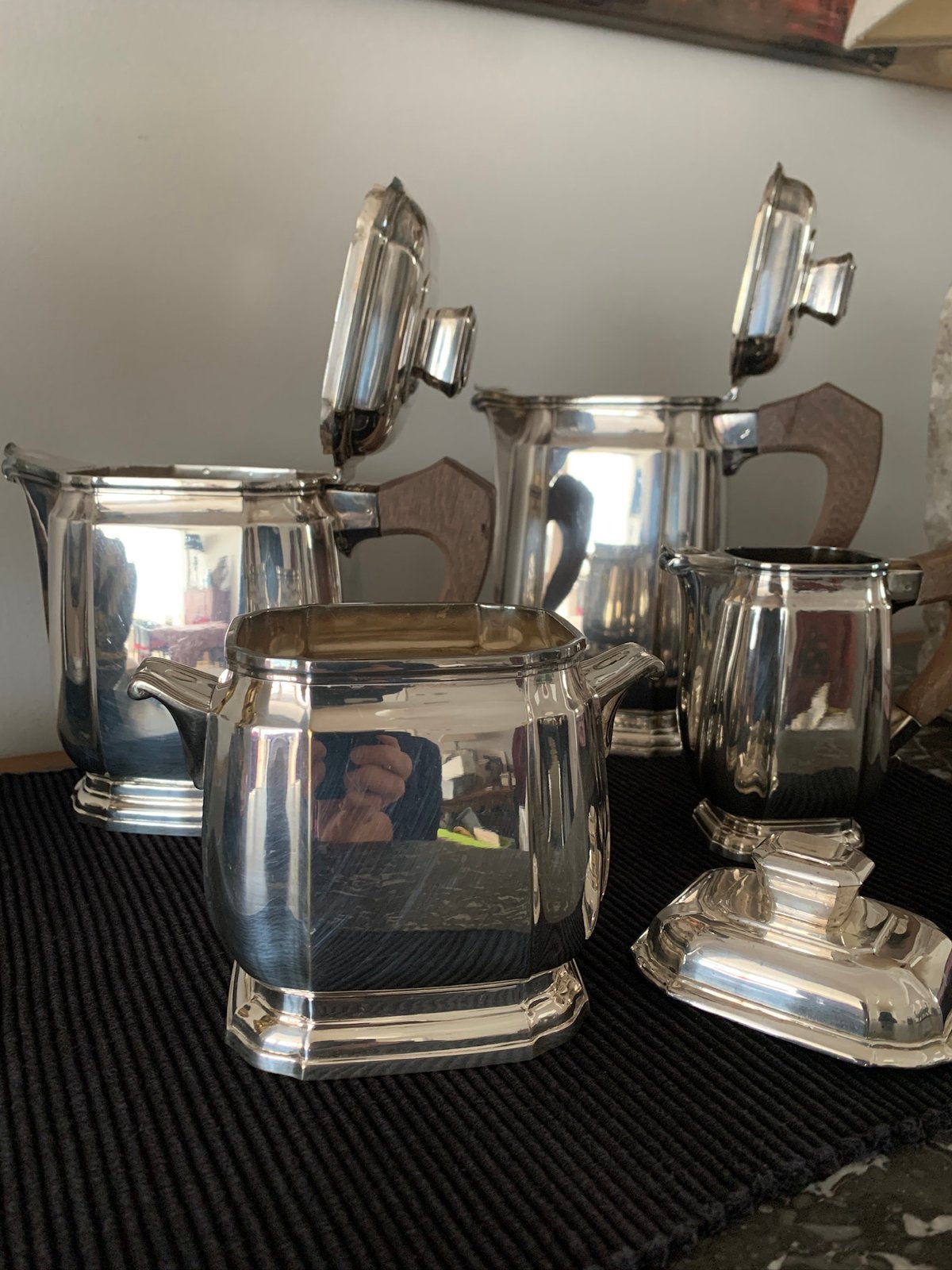 Art Deco verzilverde thee- en koffieset, Antiek en Kunst, Ophalen