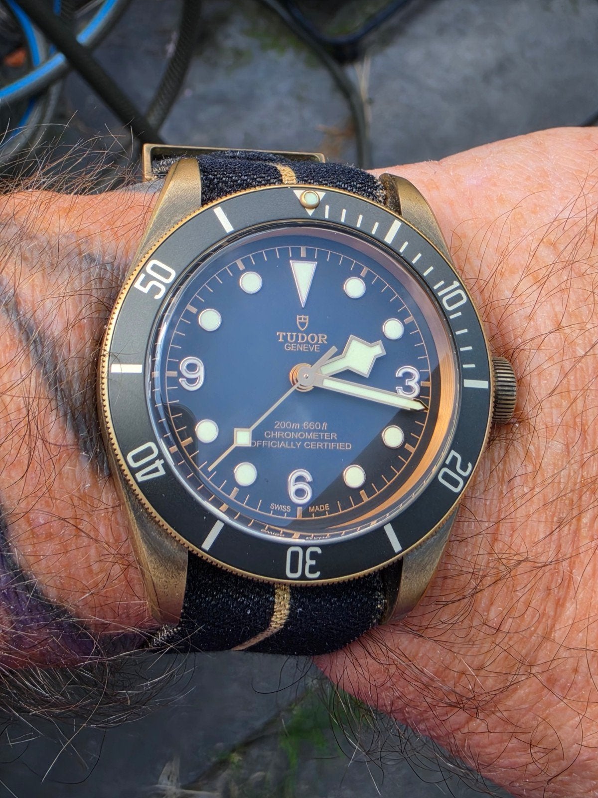 Tudor black bay bronze fullset 2023, Handtassen en Accessoires, Horloges | Heren, Ophalen of Verzenden