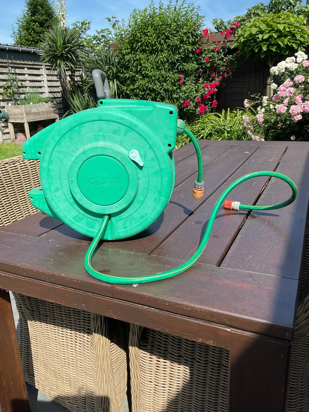 Tuinhaspel Hozelock, Tuin en Terras, Tuinslangen, Ophalen, Gebruikt, Tuinslanghaspel