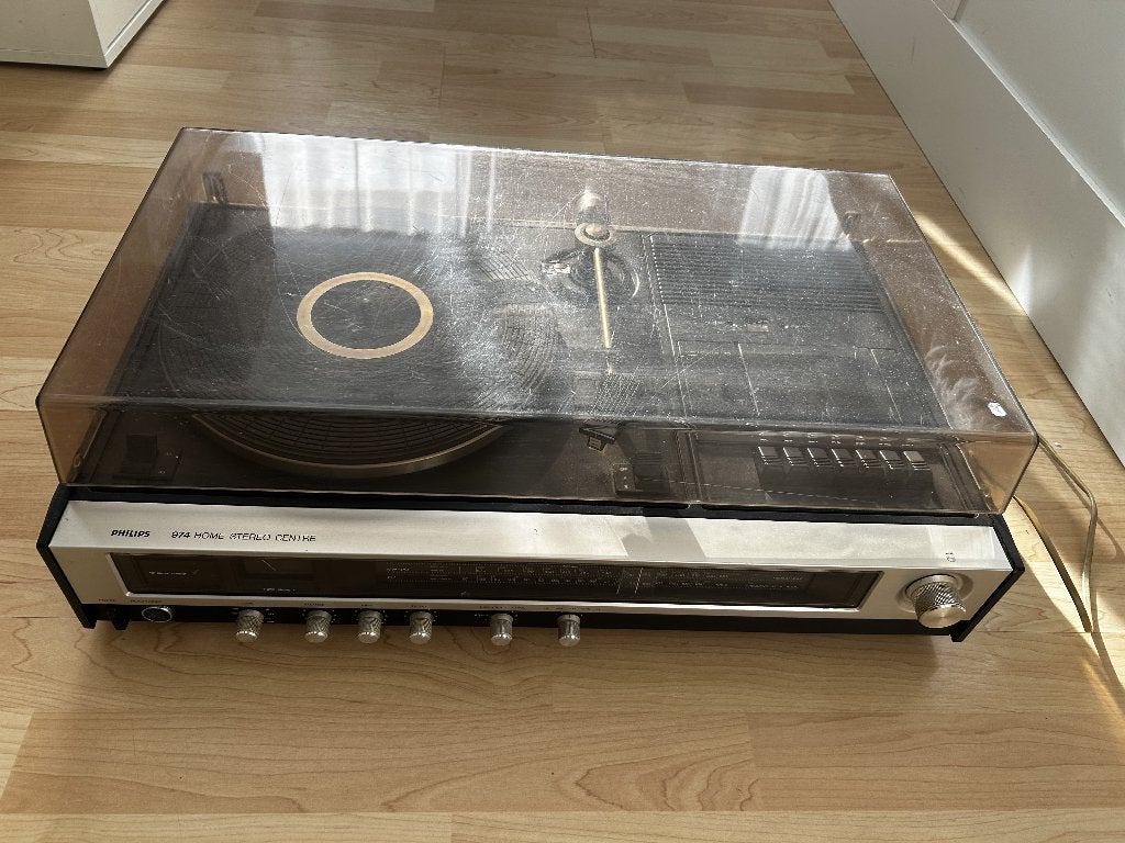 Platine Vintage Vinyle/Radio/Lecteur Casette Philips, Philips, Tourne-disque, Enlèvement, Automatique