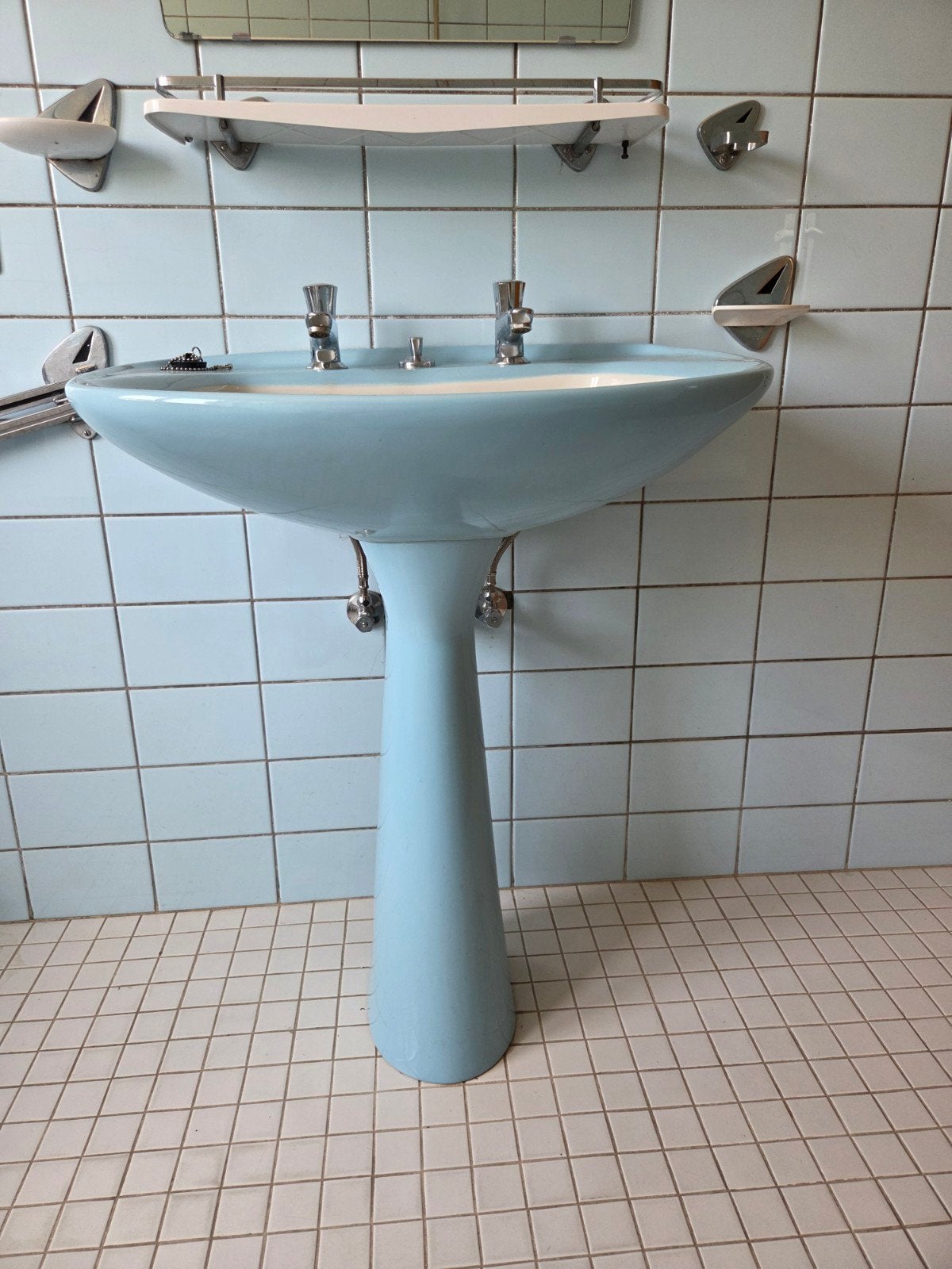 Lavabo vintage, bleu clair, Enlèvement