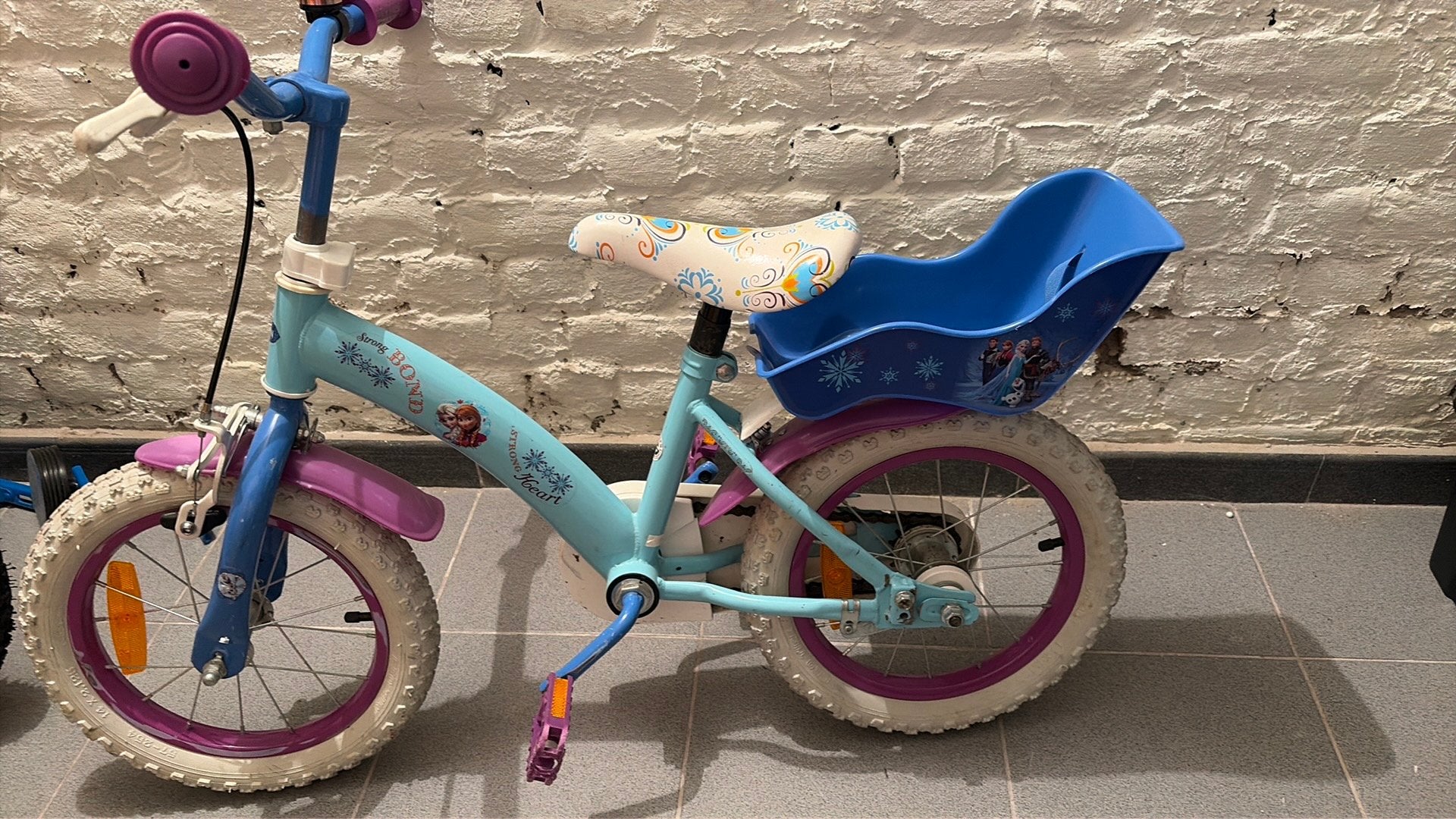 Velo enfant 14pouces, Vélos & Vélomoteurs, Enlèvement, Utilisé, Frein sur jante, Moins de 16 pouces