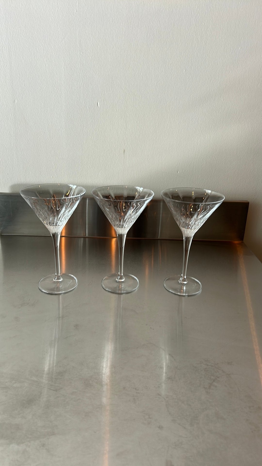 3 martini glazen, Huis en Inrichting, Lampen | Wandlampen, Ophalen of Verzenden, Zo goed als nieuw