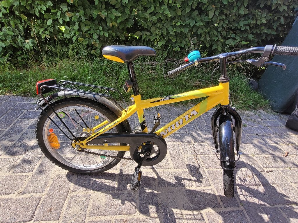 Kinderfiets, Fietsen en Brommers, Ophalen, 16 tot 20 inch, Velgrem, Zo goed als nieuw